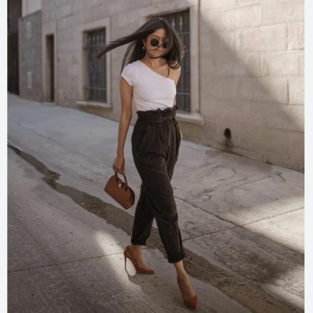 IRO | Harry Trousers Paperbag Waist Denim Pants *Missing Belt* Size XS (Size 34)